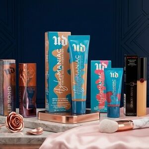 NIB Urban Decay Hydromaniac Foundation 55 Blush Unhinge Lip Bond Pleased +Armani